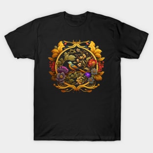 Bird with Floral Ornament T-Shirt